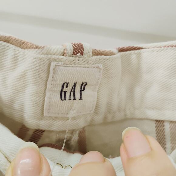 Gap Wide Leg Cropped Pants Womens 6 Multicolor High Rise Striped - Picture 7 of 13